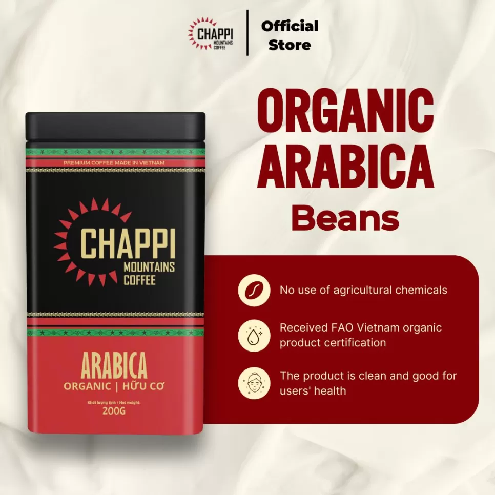 CÀ PHÊ HẠT ARABICA HỮU CƠ ORGANIC (Hữu cơ đã được kiểm nghiệm)
